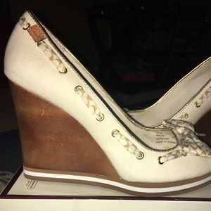 Beautiful coach wedges!